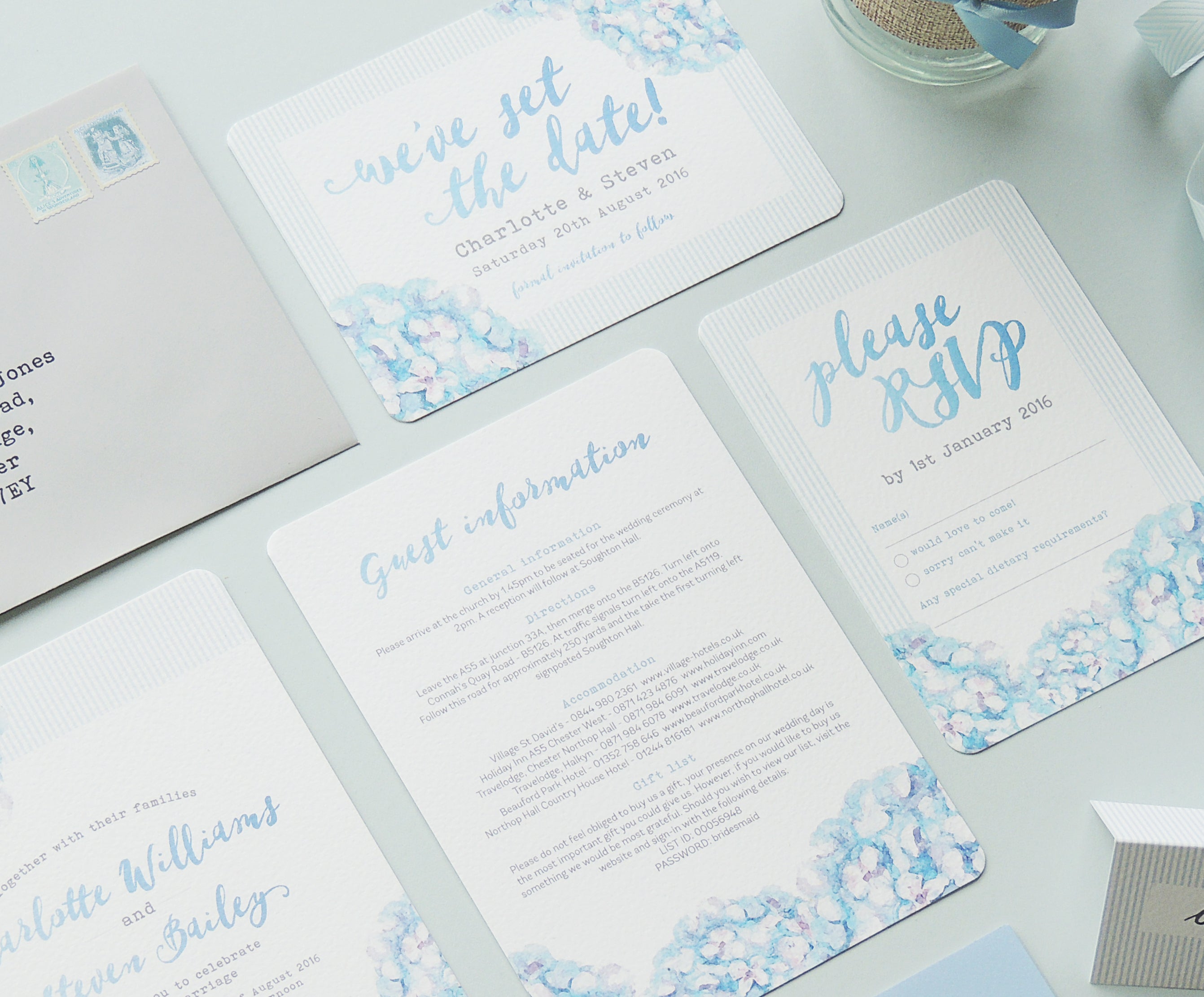 Project Pretty Hydrangea wedding invitations