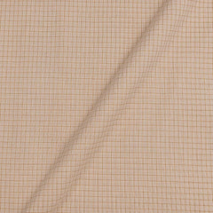 Cotton Dyeable Zari Checks 46 Inches Width Fabric