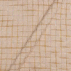 Cotton Dyeable Zari Big Checks 46 Inches Width Fabric