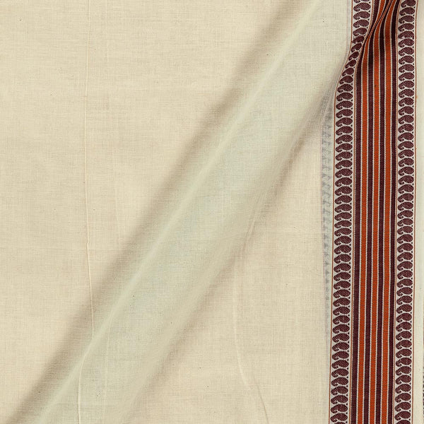 South Cotton Dyeable Off White Colour One Side Border Fabric freeshipping - SourceItRight