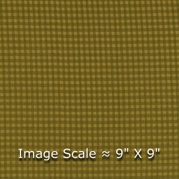 South Cotton Olive Colour Striped & Check Washed 42 inches Width Fabric