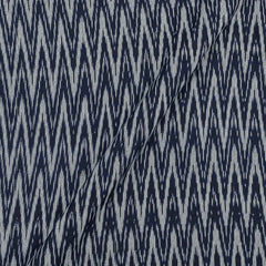Cotton Ikat Navy Blue Colour 43 inches Width Fabric