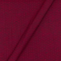 Cotton Self Jacquard Dark Maroon Colour Stripes 42 Inches Width Washed Fabric cut of 0.55 Meter