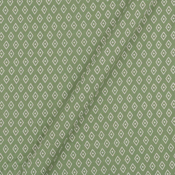 Cotton Peppermint Colour Geometric Print 42 Inches Width Fabric