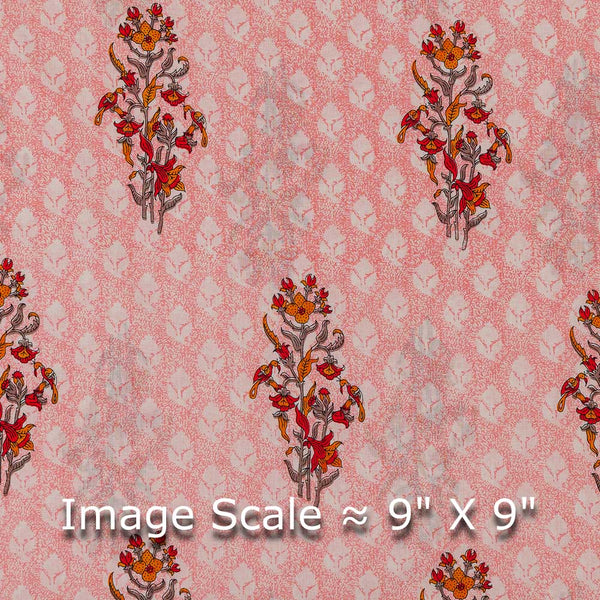 Cotton Pale Pink Colour 43 Inches Width Floral Print Fabric freeshipping - SourceItRight