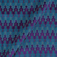 Silk Feel Jacquard Multi Colour Ikat Pattern 47 Inches Width Fabric