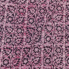 Cotton Single Kaam Kutchhi Wax Batik Print WineBerry Colour Jaal Pattern 43 Inches Width Fabric