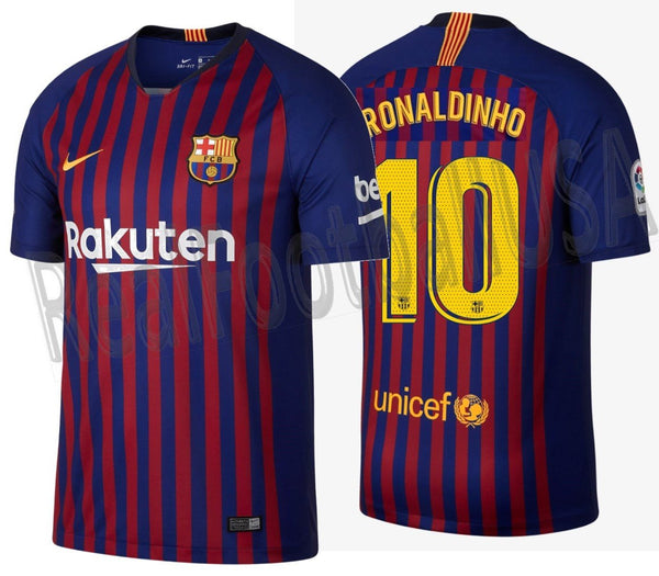 fc barcelona ronaldinho jersey