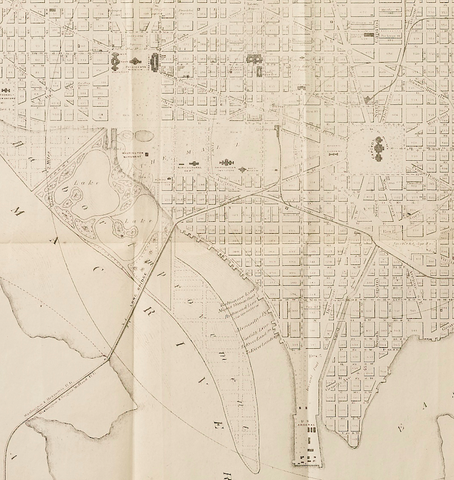 Detail of "Harbor Improvement" on 1885 Roose's Companion and Guide Map of Washington