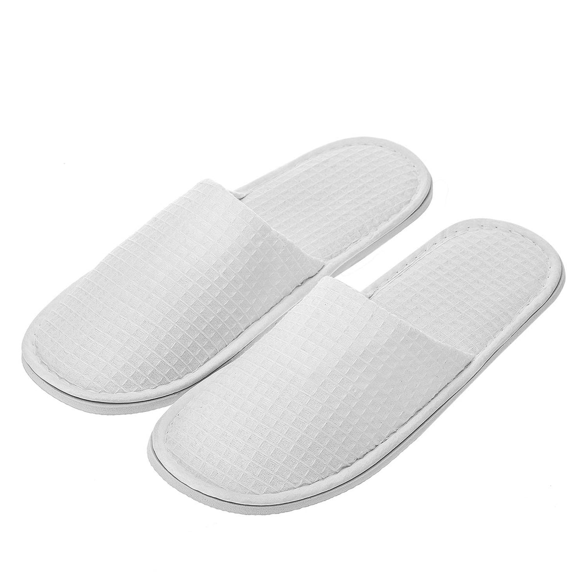 white waffle slippers