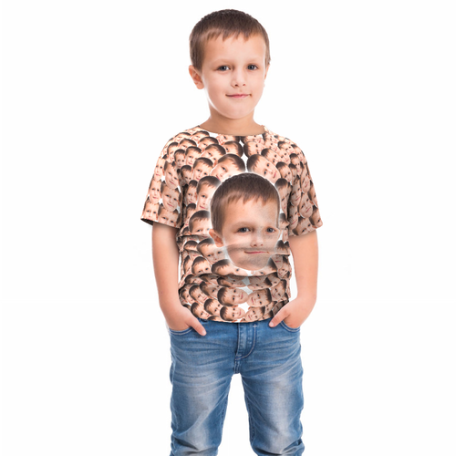 Custom Faces Mash Kid Funny T-shirt - MyFaceTshirt