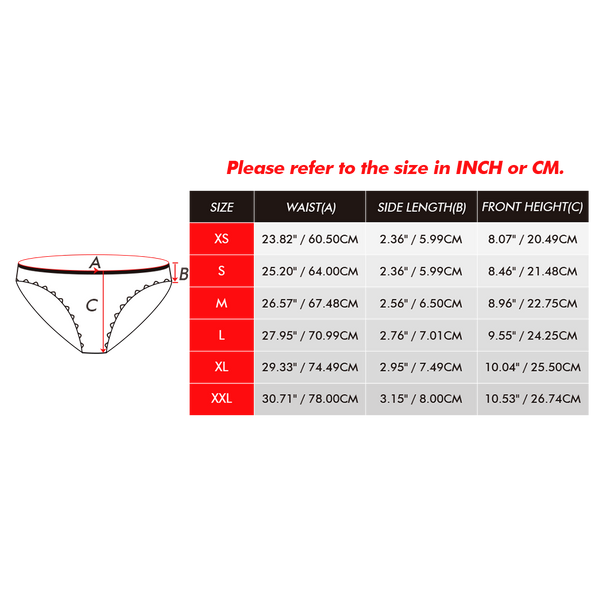 Couple Women's Custom Face Heart Panties