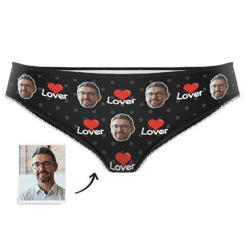 Women's Custom Face Colorful Womens Panties-Lover