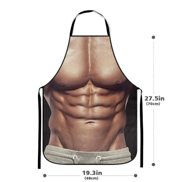 Custom Fun Cooking Apron Muscle and Bikini Pattern - Valentine's Day Gift