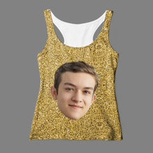 Custom Face Tank Top Golden Light