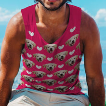 Custom Face Tank Top Lovely Heart Dog