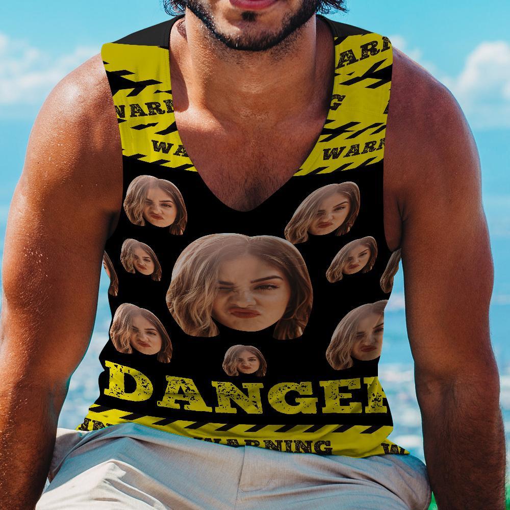 Custom Face Tank Top Danger