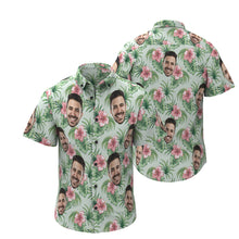 Custom Face Hawaiian Shirt Personalised Men's Photo Tropical Aloha Shirt Vacation Party Gift - MyFacepajamas