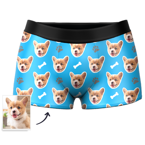 Custom Dog Boxer Shorts - Santa Socks