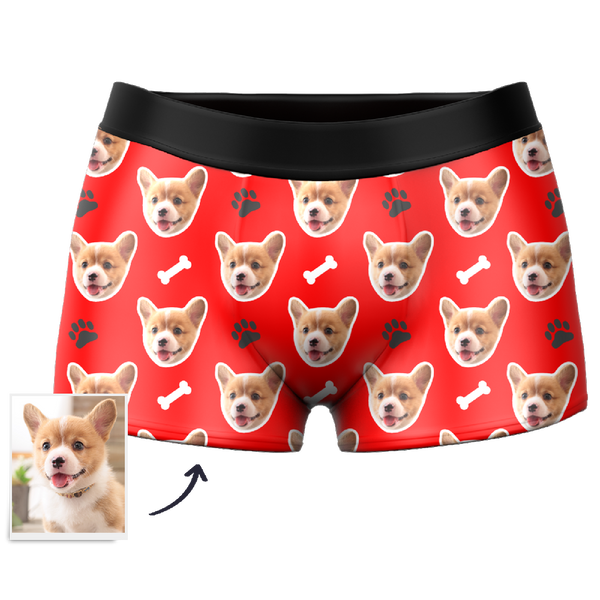 Custom Dog Boxer Shorts - Santa Socks