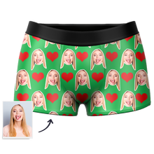 Custom Heart Boxer Shorts - Santa Socks