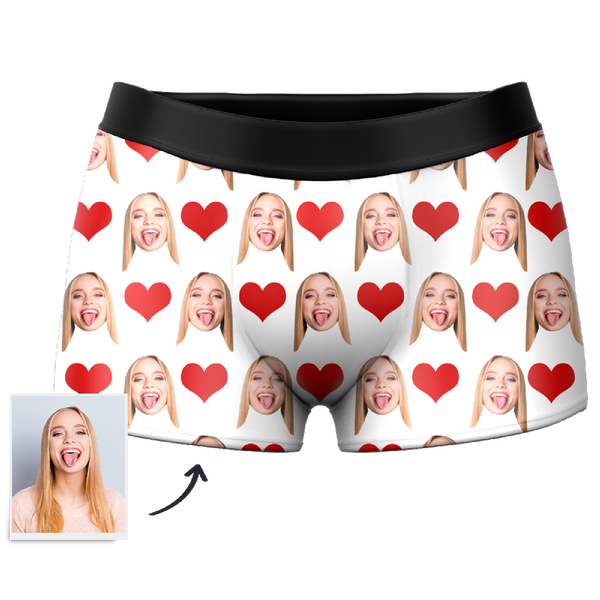 Custom Heart Boxer Shorts - Santa Socks