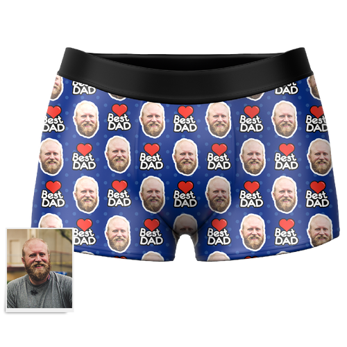 Best Dad Custom Face Boxer Shorts