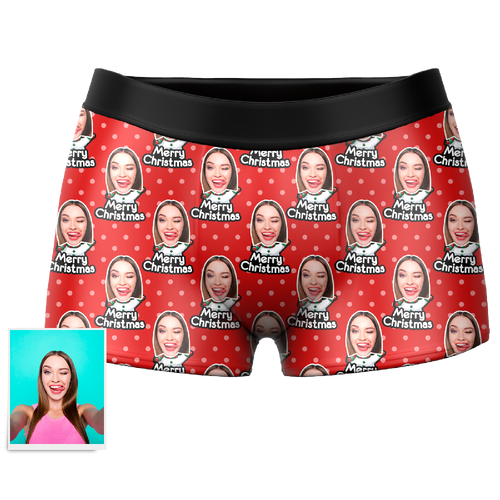 Merry Custom Face Boxer Shorts