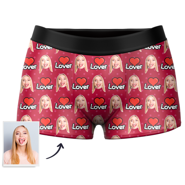 Men's Custom Face Colorful Boxer-Lover