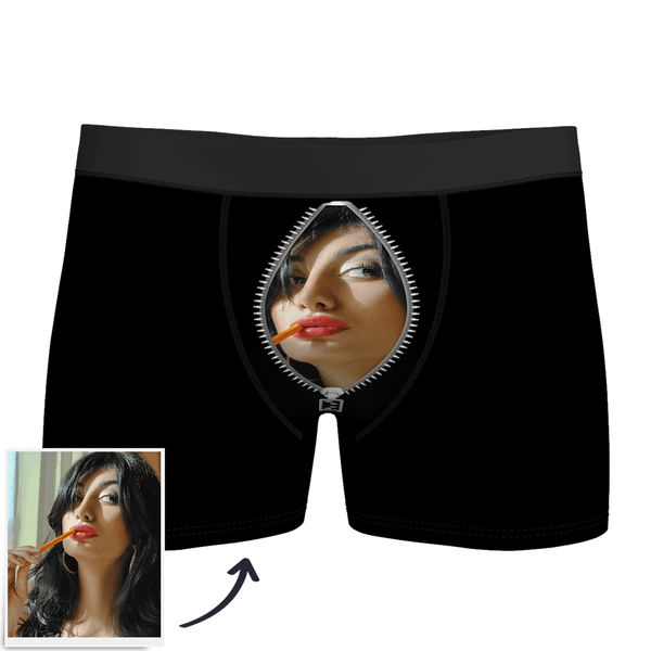 3D Preview CUSTOM MEN'S ZIP FACE BOXER BRIEF