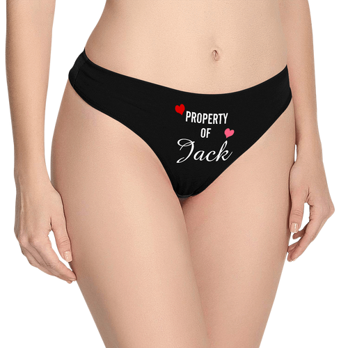 Women's Custom Property of Yours Thong for Girlfriend - Love