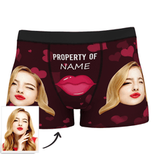 Men's Custom Sexy Red Lips Boxer Shorts