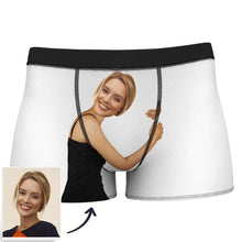 Men's Custom Girlfriend Hugs Boxer Shorts - Brown Skin