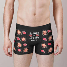 3D Preview Custom Face Boxer I Licked It So It's Mine Underwear Valentine's Day Gift for Boyfriend