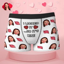 3D Preview Custom Face Boxer I Licked It So It's Mine Underwear Valentine's Day Gift for Boyfriend