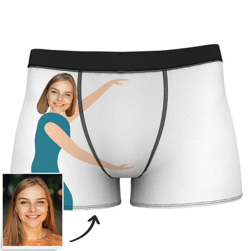 Men's Custom Measurement of Love Face Boxer Shorts