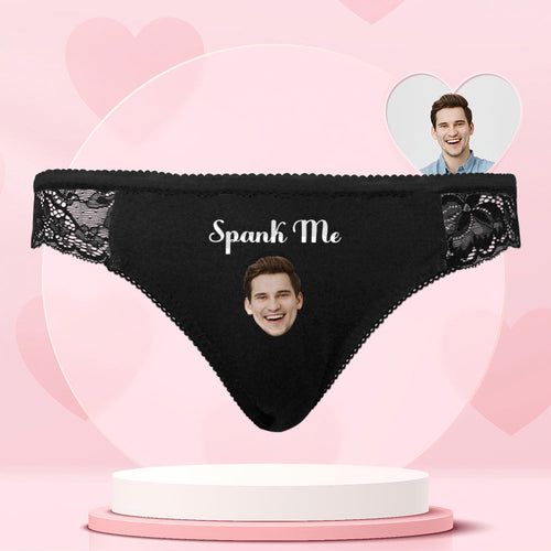 Custom Photo Women Lace Panty Sexy Panties Women's Underwear - Spank Me