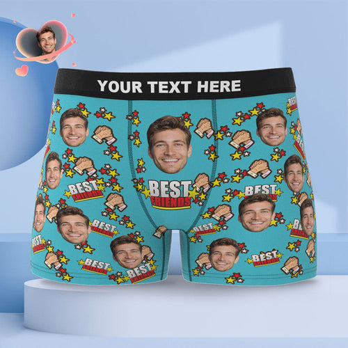 Custom Face Boxer Briefs Personalised Men's Boxer Shorts Gift For Men - Best Frineds