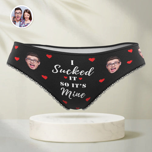Personalised Funny Face Panties Custom Photo Underwear Gift For Women - It's Mine