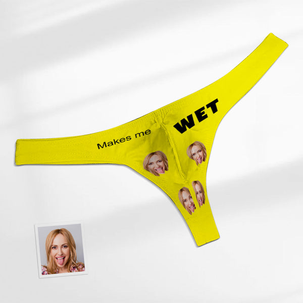 Custom Face Men's Thong - Makes Me Wet Men's Briefs - MyFacepajamas