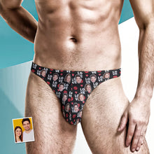 Custom Face Love Men's Thong Lip Print Men's Briefs - MyFacepajamas