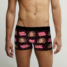 Custom Face Boxers Briefs Personalised Men's Shorts With Photo - Sex God - MyFaceBoxer