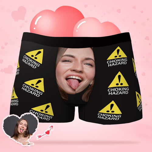 Men's Customized Boxer Shorts Face Boxers Choking Hazard