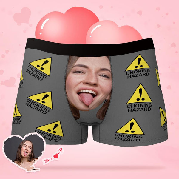 Men's Customized Boxer Shorts Face Boxers Choking Hazard