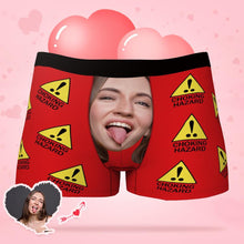 Men's Customized Boxer Shorts Face Boxers Choking Hazard