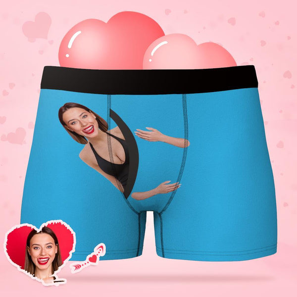 Men's Custom  Face Boxers Custom Underwear Hug My Dear