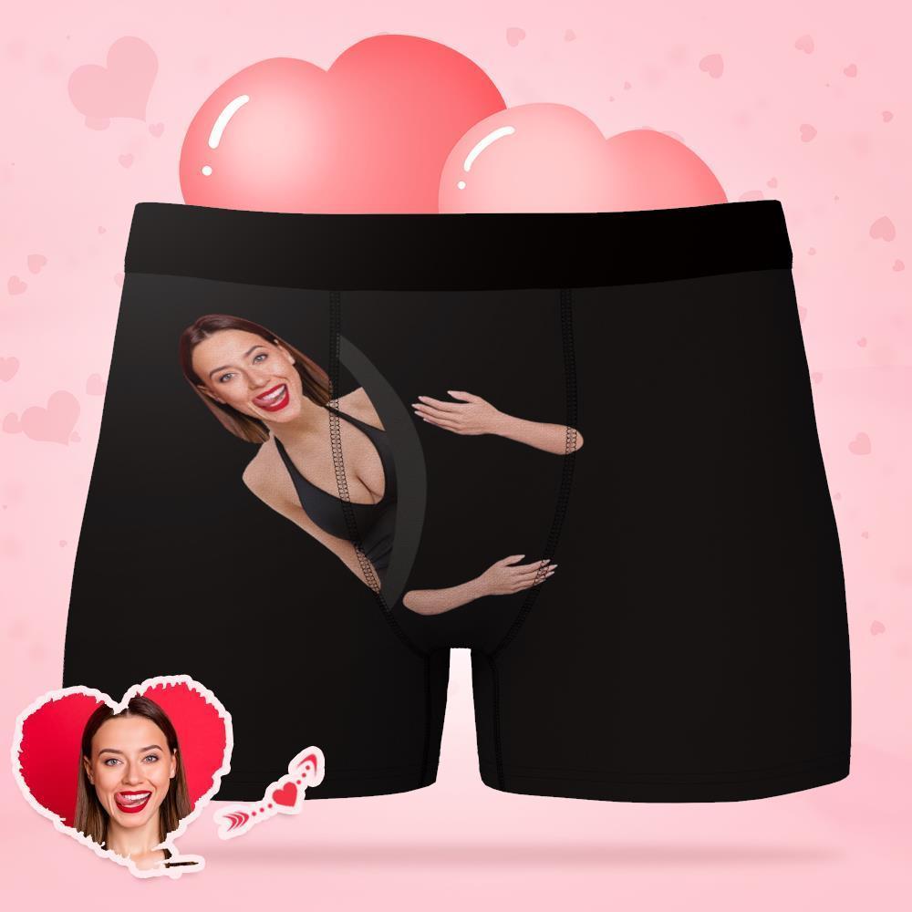 Men's Custom  Face Boxers Custom Underwear Hug My Dear