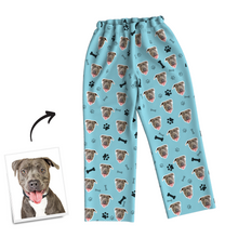 Custom Dog Photo Long Sleeve Pajamas, Nightwear, Sleepwear - Bone
