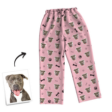 Custom Dog Photo Long Sleeve Pajamas, Nightwear, Sleepwear - Bone