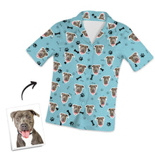 Custom Dog Photo Short Sleeve Pajamas, Nightwear, Sleepwear - Bone